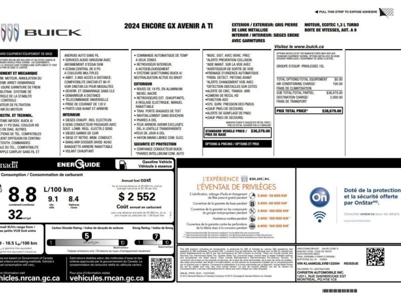 2024 Buick Encore GX AWD 4dr Avenir Image principale