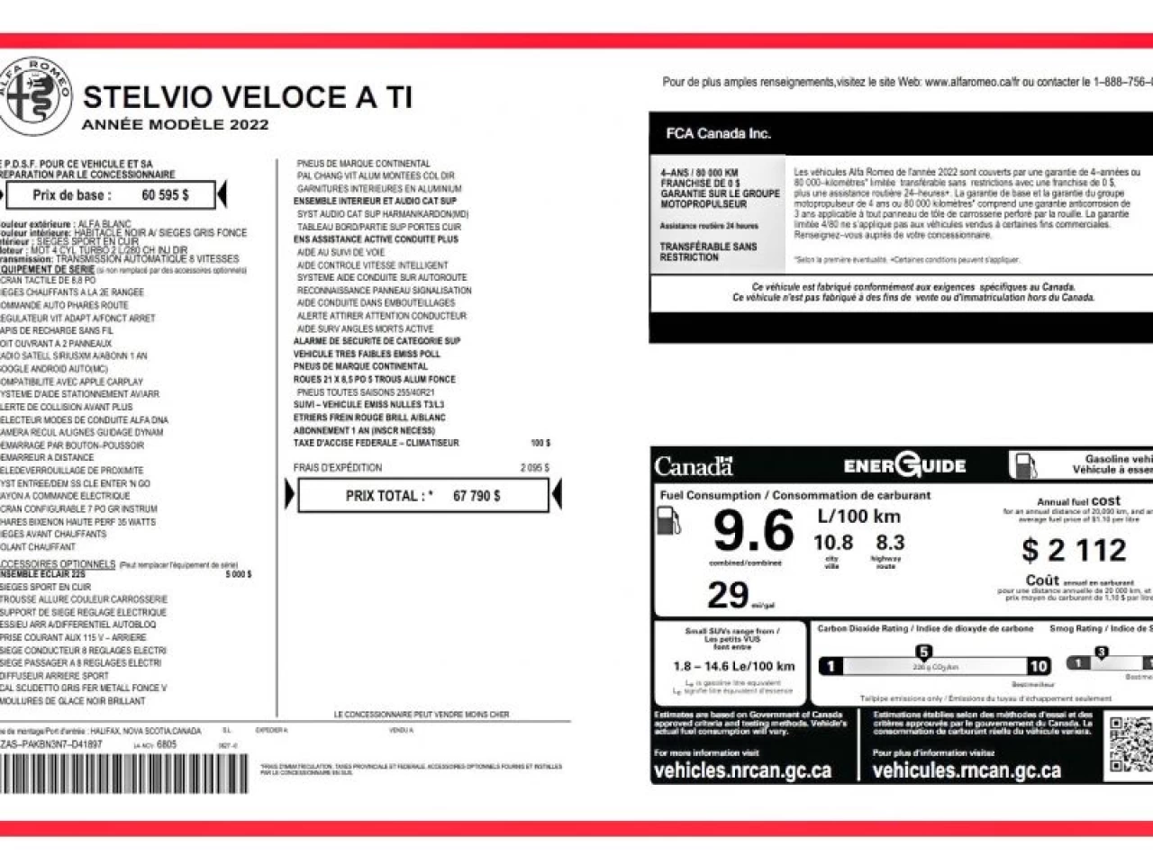 2022 Alfa Romeo Stelvio Veloce AWD Image principale